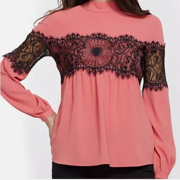 Lace detailed pink Blouse XS - Picture 9 of 10